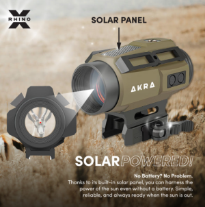 Alternative view of AKRA Origin X Rhino carbine optic